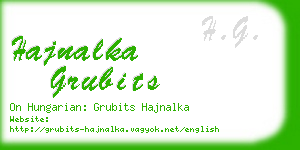 hajnalka grubits business card